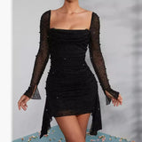 Fongt Women's Black Pearl Dress