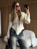 Fongt Luxury Irregular Knitted Cardigan Dress Women Warm Comfortable Fashion High-End Temperament Afternoon Tea