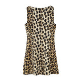 Fongt New Leopard Print Short Sleeveless Dress 3201140