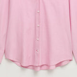 Fongt Homemade New Women's Striped Oxford Long Sleeve Clip Simple Shirt 8741049
