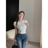 Price Early Summer Love Diary Ghost Horse Girl Very Special Love Hollow Thin Short-Sleeved Tee-Outfit