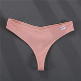 Thong V Waist Design G-String Women's Panties Cotton Panties Female Underpants Solid Pantys Intimates Lingerie
