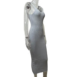 Fongt Spring And Summer New Sexy Fashion Deauto V-Necked Slinged Dress