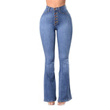 Fongt Spring And Summer New High-Rise Elastic Micro-Tipped Jeans Woman