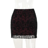 Summer 2024 New Spicy Girls Hip Skirt Dark Style Sexy Velvet Double-Body Skirt-Outfit