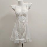 Fongt Pure Lust Lace Lace Pyjamas Summer Women's 2025 New High-End Sling Sexy Simulation Pyjamas Thin
