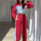Fongt Women's Clothing 2025 Spring New Fashion Hooded Jacket Casual Pants Set