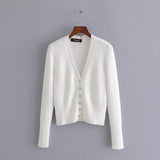 Elegant Long Sleeve Sweater Women 2021 New Single-Breasted Female Short Cardigan Soft Flexible Knitted