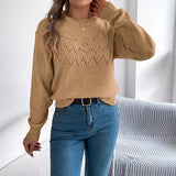 Shooting 2025 Solid Color Hollow Lantern Long-Sleeved Jacket Sweater Halloween Women's