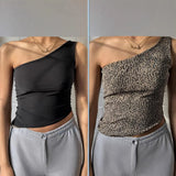 Fongt New One-Shoulder Bra Hot Babes Wind Double-Sided Wearing One-Shoulder Vest Southeast Asian Women's Clothing