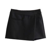 Fongt Women's Clothing INS Burst Asymmetrical Solid-Color Fashion Skirts Casual