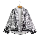 Fongt Women's Clothing Explosion Hit 6-Color Printed Cotton Jacket Fashionable