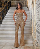 Hot Heavy Industry Shiny Gold Glide Hanging Trousers Fashion Party Party
