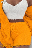 Fluffy Three Piece Set Lounge Sexy 3 Piece Set Women Sweater knit Set Tank Top And Pants Casual Homewear Outfits Home