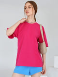 Fongt Spring Summer New Solid Color T-Shirt Women Hot Pure Cotton Short-Sleeved Top Loose