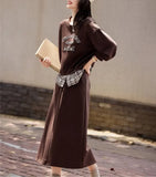 Fongt Year's Popular Beautiful Orange Round-Neck Sweater Women Wear Loose Knitting Tops In Autumn And Winter With A Small Fragrant Wind