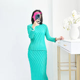 Fongt Folded Hand-Folded Set Of Three-Piece Vest Top Dress Spring And Autumn New Set