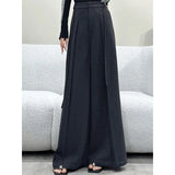 Fongt High-Rise High-Waisted Broad-Legged Casual Pants Women Autumn New Loose-Fitting Thin Trousers