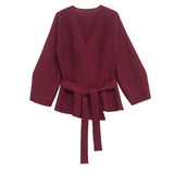 Fongt Homemade New Women's Classic Fashion With Belt And Shoulder Knitting 9598128
