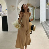 Korea Vintage Sleeveless Jumpsuits Summer Sleeveless Wide Leg Pants Elegant Lady Casual