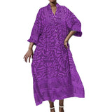 Fongt 2025 New Women's Elegant Temperament Fashion Women's Clothing Print Loose Dress