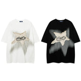 Star Patch Oversized Short Sleeve Tee-Outfit
