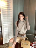Fongt Xixi 2025 Autumn New White Standard Temperament Wool Solid Color Short-Sleeved Knitted Top Does Not Contain 25523