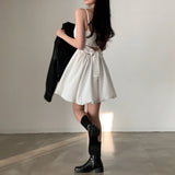 Fongt Summer New Korean Chic French Back With Holiday Dress Girl Small Thin Sling Skirt