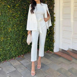 Fongt 2023 New Solid Color Senior Sense Of Temperament Gentle Wind Suit Trousers Suit Female-Outfit