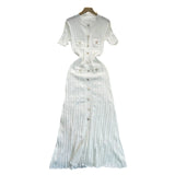 Fongt Small Fragrant High-End Hollow Wood Ear Lace Crate Trim Slimming Knitted Dress Fashion