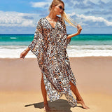 Fongt Robe Beach Coat Beach Vacation Sunscreen Long Dress Bikini Blouse Swimsuit Over A