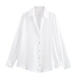 Fongt Homemade New Women's Fashion 20 Color Silk-Sense Tidling Shirt 2197745