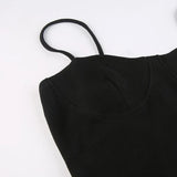 Black Bodycon Ribbed Maxi Dress-Outfit