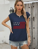 Fongt New Hot Independent Yen Collar Flag Top Solid Color Knit Shirt Short-Sleeved Sweater Woman