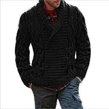 Fongt New Men's V-Neck Double Breasted Thick Knit Cardigan