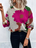 Fongt Autumn And Winter Round Collar Long Sleeve Knitted Fashion Tie With A Casual Jacket Sweater Woman