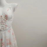 Fongt Fishbone Corset Female Gathering Small Breast Sexy Pure Lust High-End Net Yarn Set Shredded Flowers With Pajamas Set