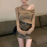 Fongt Round Neck Half Cardigan Bottomed Jumpsuit