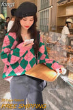 Women Elegant Patchwork Korean Style V-Neck Long Sleeve Minimalist Spring Female Clothes Newest Cozy Comfortable
