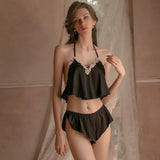 Women Sleep Tops Shorts Two Piece