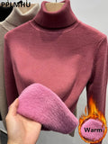 Sweater Women Winter Thick Plush Fleece Lined Knit Pullover Warm Soft Knitwear Jumper Slim Sueter Top New Malhas