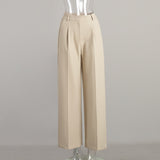 Fongt Pants 2025 Spring And Summer New Women's Leisure Temperament Commute Loose Straight Trousers Suit Pants
