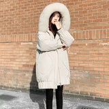 Fongt Wool Collar Cotton Coat Winter Coat Woman 2025 Fat Mm Korean Version Of The Student Thick Thin Long Ins Cotton Suit