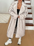 Fongt 2025 Winter Imitation Fox Hair Long Thick Hair Tip Gradient Color Coat Autumn And Winter New Woman