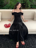Fongt Xixi 2025 Summer New High-Waisted Temperament Elegant Dress High-End Long Dress 88382