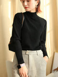 autumn winter chic bottom sweaters women fashion turtleneck pullover slim long sleeve knitted Jumper Soft Warm Pull Femme-Outfit