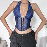 Fongt Summer New Women's Street Fashion Hot Girl Print Tight Belt Belt Bare Vest