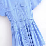 New Series With Belt Shirt Dress 2240371-Outfit