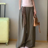 Fongt Slim Slimming Waist Sweet Spicy Blouse High-Waisted Penet Broad Leg Trousers Set