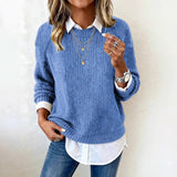 Fongt Sheintemu Autumn And Winter Long-Sleeved Round-Neck Casual Burst Sweater